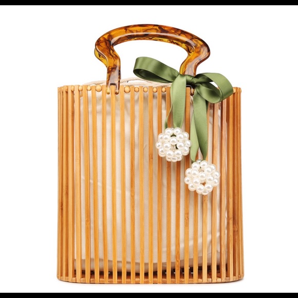 Natural Bamboo Clutch Bag Straw Woven Handbag - Picture 13 of 13